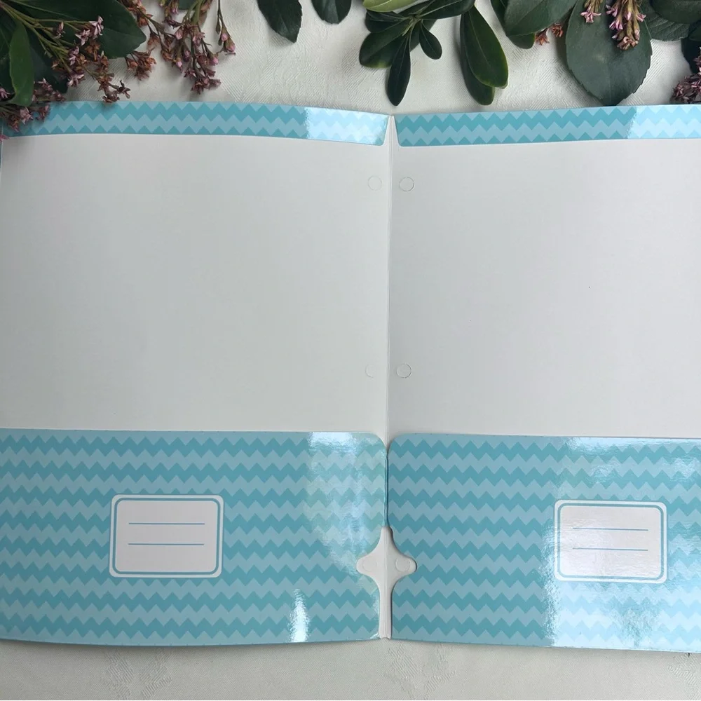 Colorful Floral School Supply Bundle Pocket Folders and Notebook